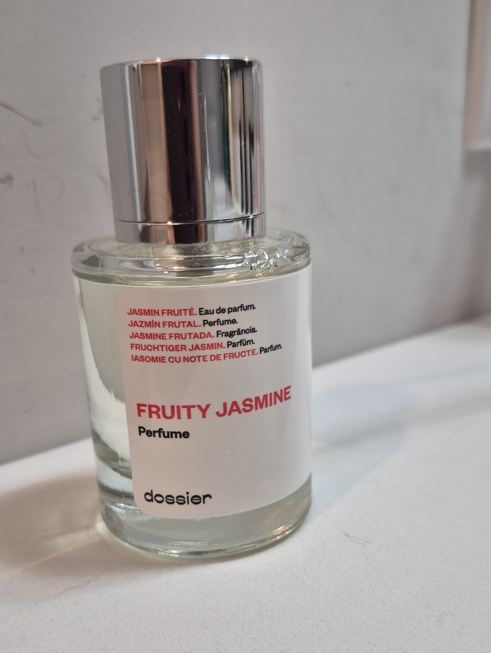 Dossier Fruity Jasmine Perfume — White & Pink Bottle